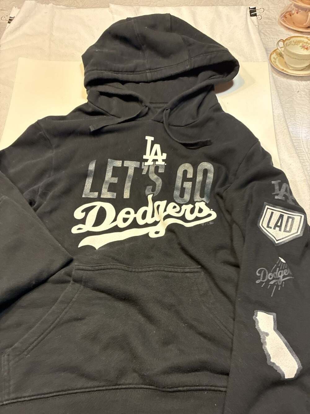 Fanatics Los Angeles Dodgers 'Let's Go Dodgers' Multi-Logo Pullover Hoodie